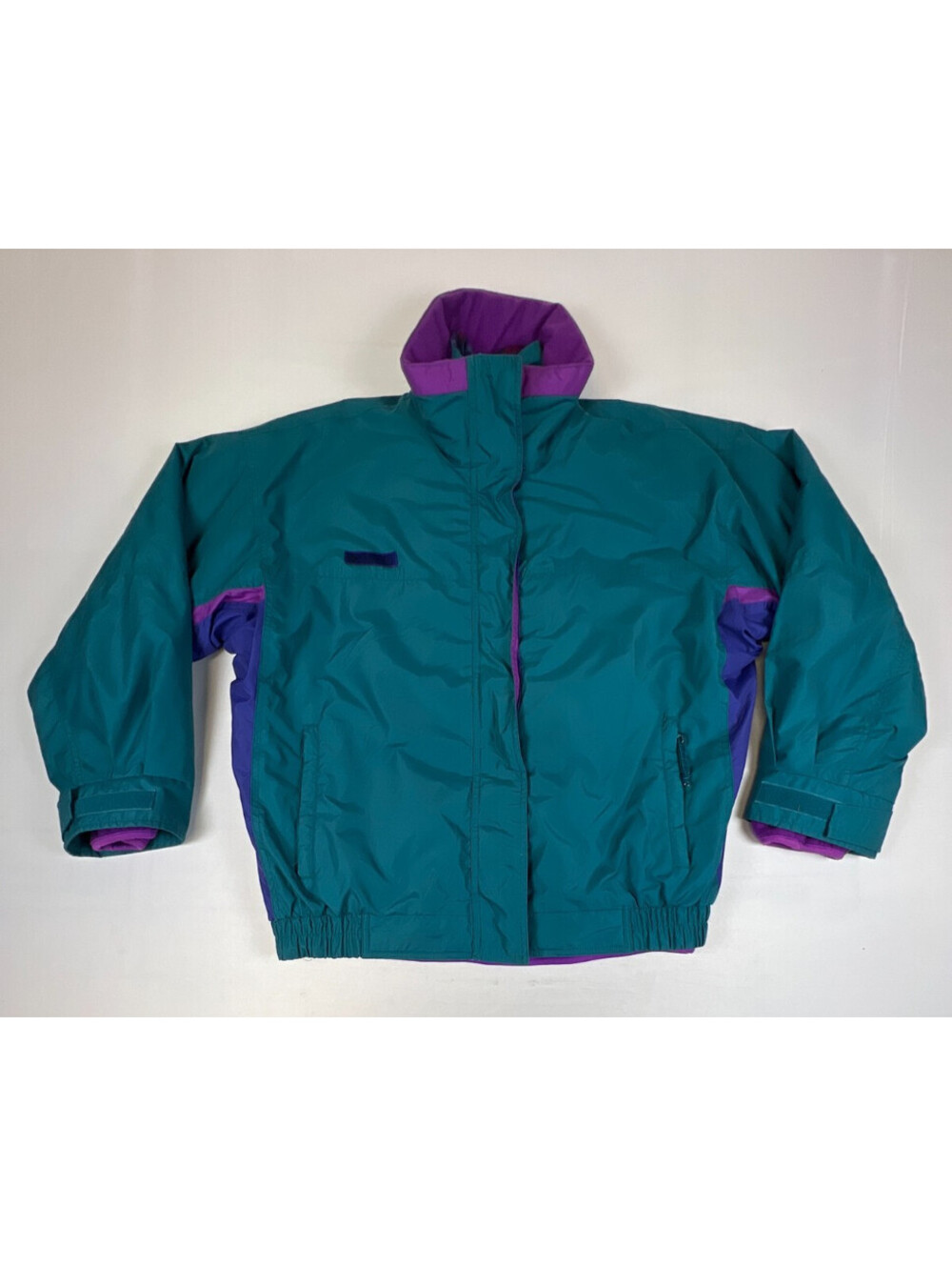 Vintage Columbia Bugaboo Women L Teal Purple Interchage Ski Jacket Shell